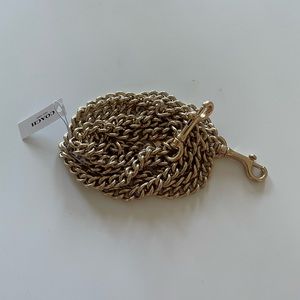 NWT Coach gold chain crossbody strap